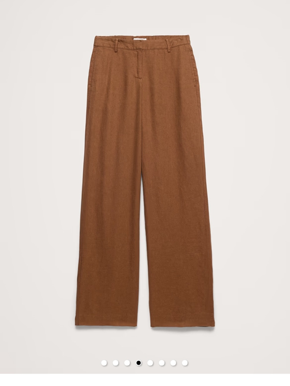 Banana Republic THE EVERYDAY WIDE-LEG PANT IN LINEN (Cinnamon Coffee Brown)